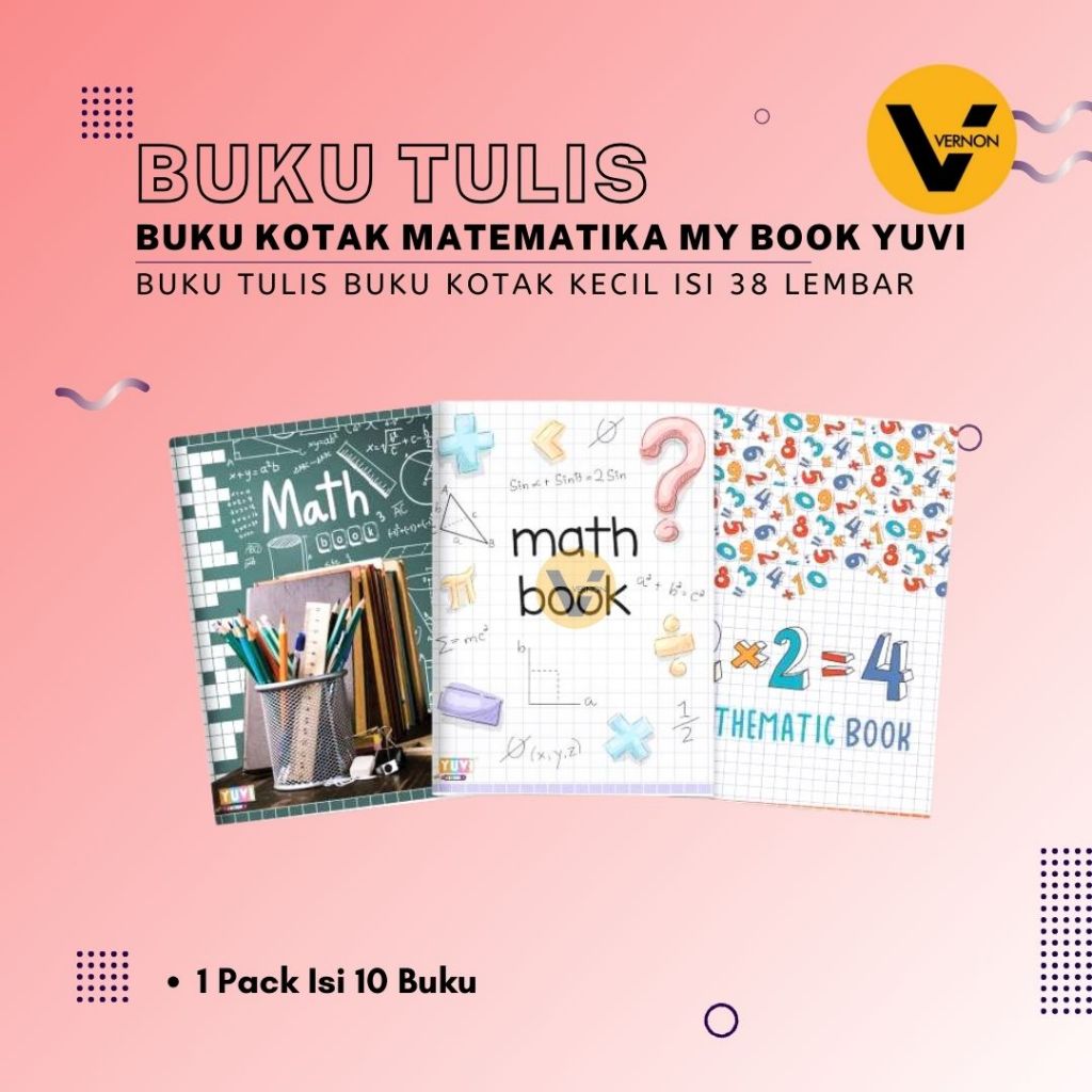 

Buku Tulis Kotak Buku Kotak Matematika My Book Yuvi Buku Kotak Kecil 38 Lembar 1 Pack Isi 10 Buku