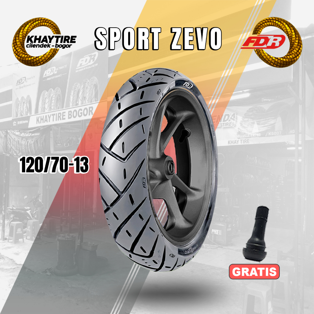 Sepasang/Satuan Ban Depan Motor Nmax FDR SPORT ZEVO Ring 13 Tubeless