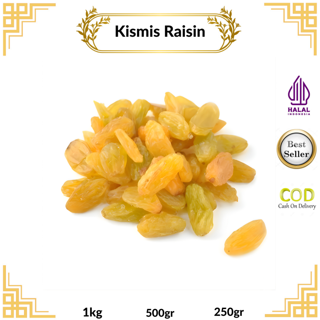 

Kismis Anggur Golden Raisin / Kismis Asam Manis Raisin Star untuk Oleh Oleh Haji dan Umroh