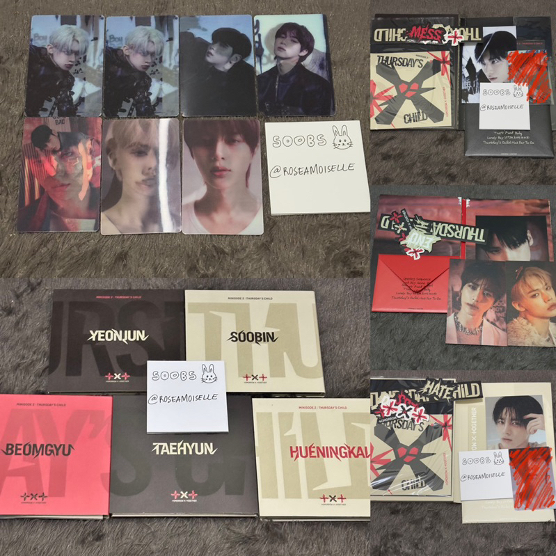 txt album minisode 2 thursday child mess end hate tear - yeonjun soobin beomgyu taehyun hueningkai