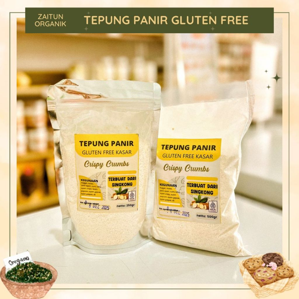

Tepung Panir Gluten Free Kasar Crispy Crumbs | Tepung panir kasar | Tepung panir singkong | Gluten free