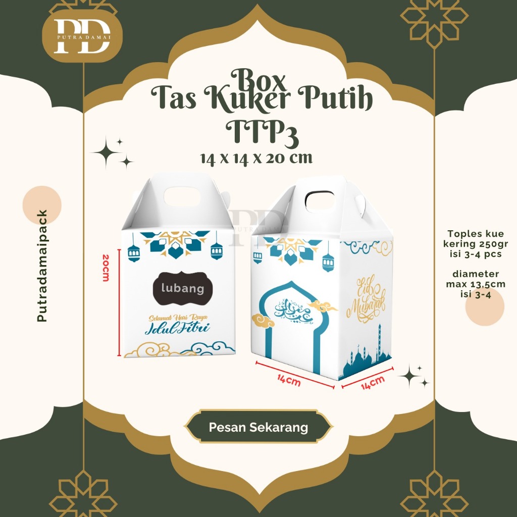 BOX LEBARAN DUS LEBARAN TAS / BOX KUE KERING 250GR BOX LEBARAN KECIL / MINI KARDUS KUE LEBARAN DUS K