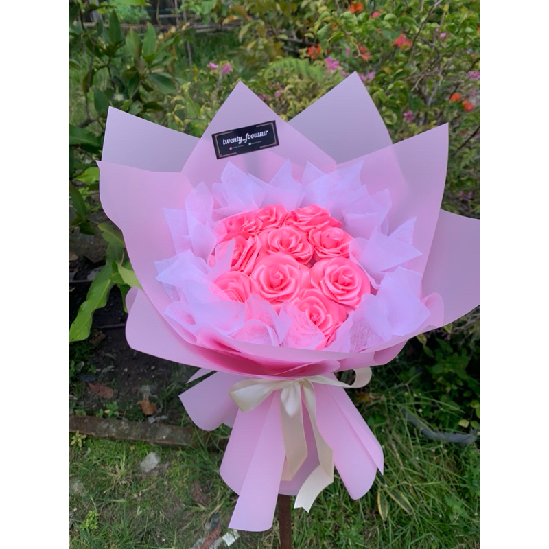 

Buket bunga pita satin no gliter
