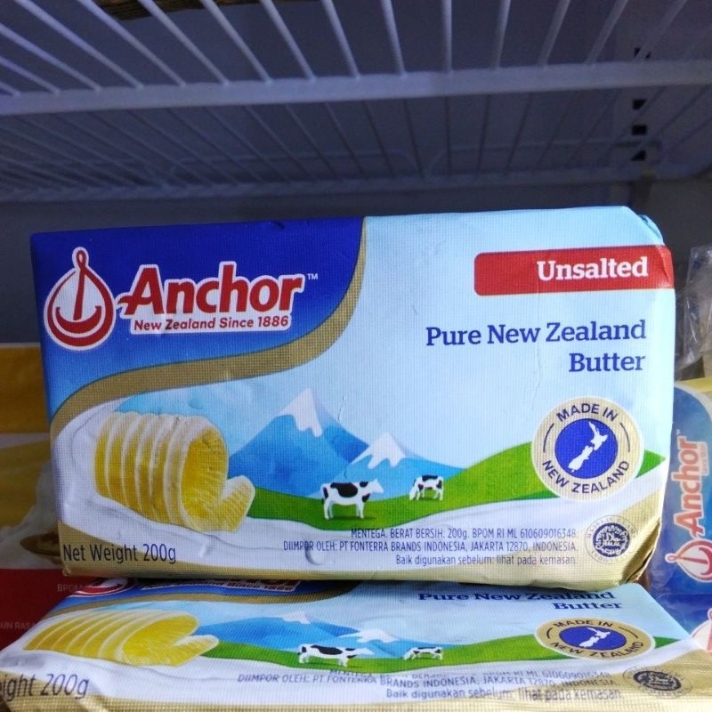 

Anchor butter unsalted kemasan 200 gr