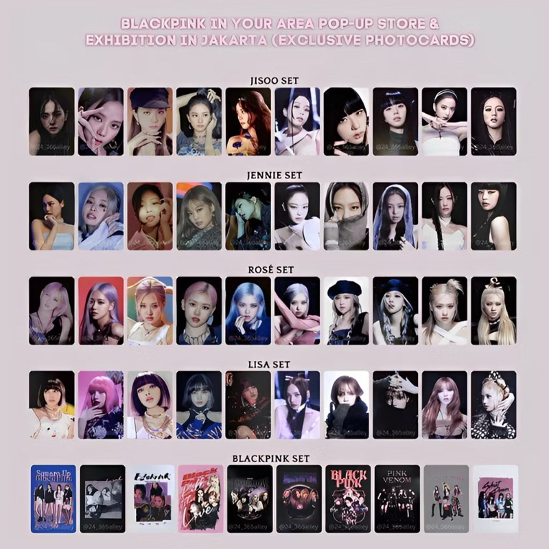 Blackpink x Flimty Official Photocard PC Pop Up Store & Exhibition in Jakarta Jennie Jisoo Lisa Rose