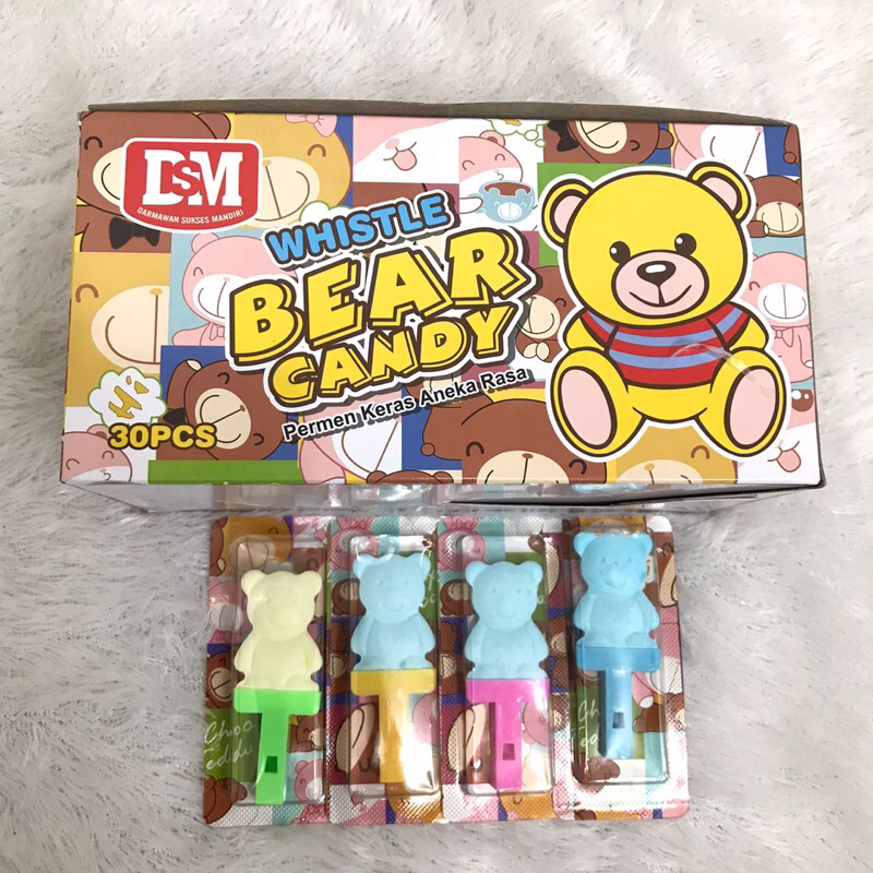 

WHISTLE BEAR CANDY Permen keras aneka rasa 1 box isi 30 permen