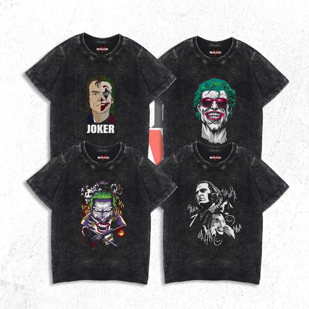 METALKIDS Kaos Anak Joker Tshirt Washed Unisex kaos JOKER 7-10