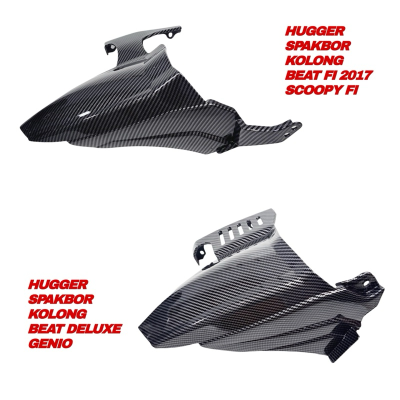 Hugger Spakbor Kolong Carbon Glossy Beat Fi 2017 Beat Deluxe Genio Scoopy Fi Gratis Ongkir