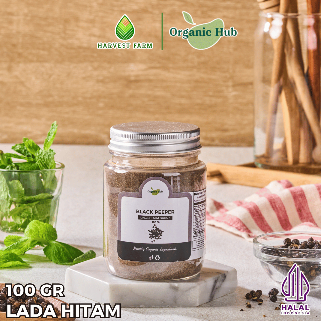 

Organic Hub Lada Hitam Bumbu Dapur Nusantara Premium Quality Black Pepper Spices 100 gr
