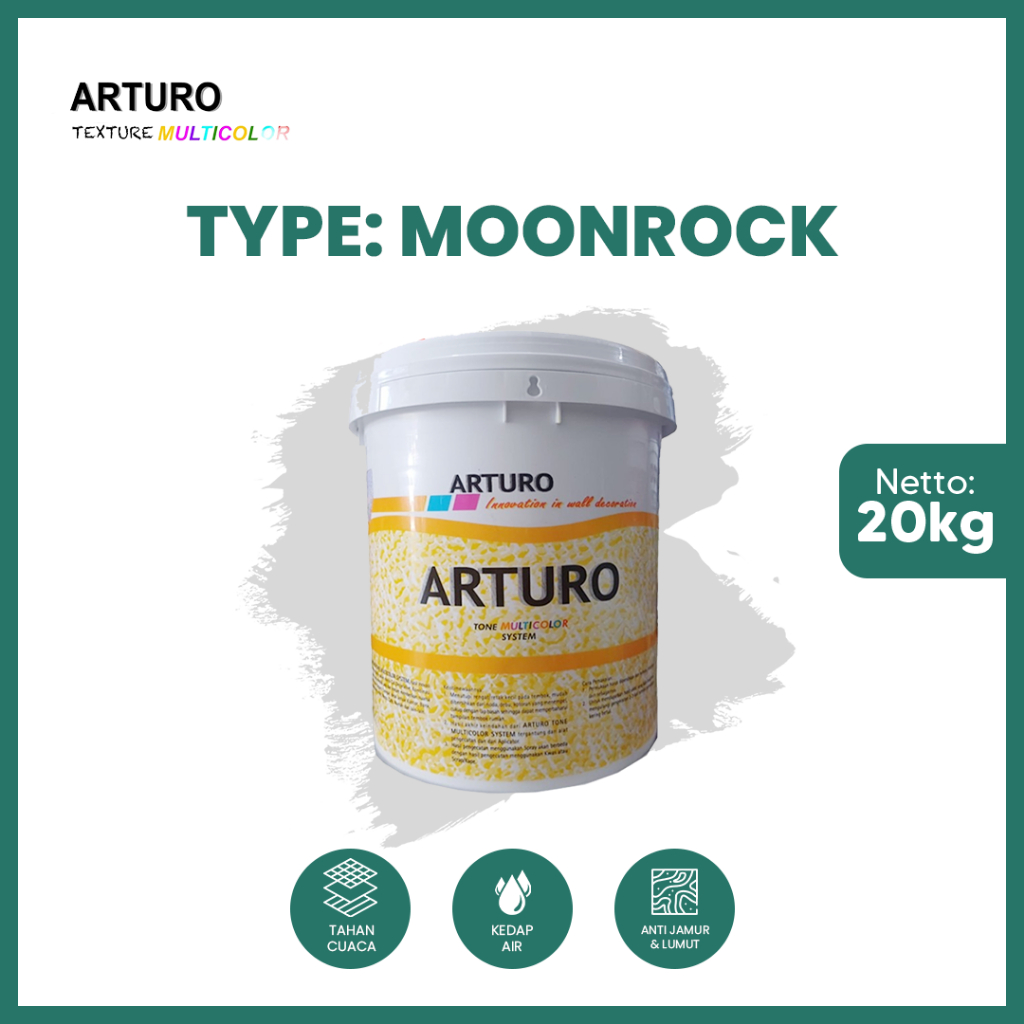 ARTURO Cat Texture Type Moonrock 20KG (PAIL) – Cat Dinding Premium dengan Efek Tekstur