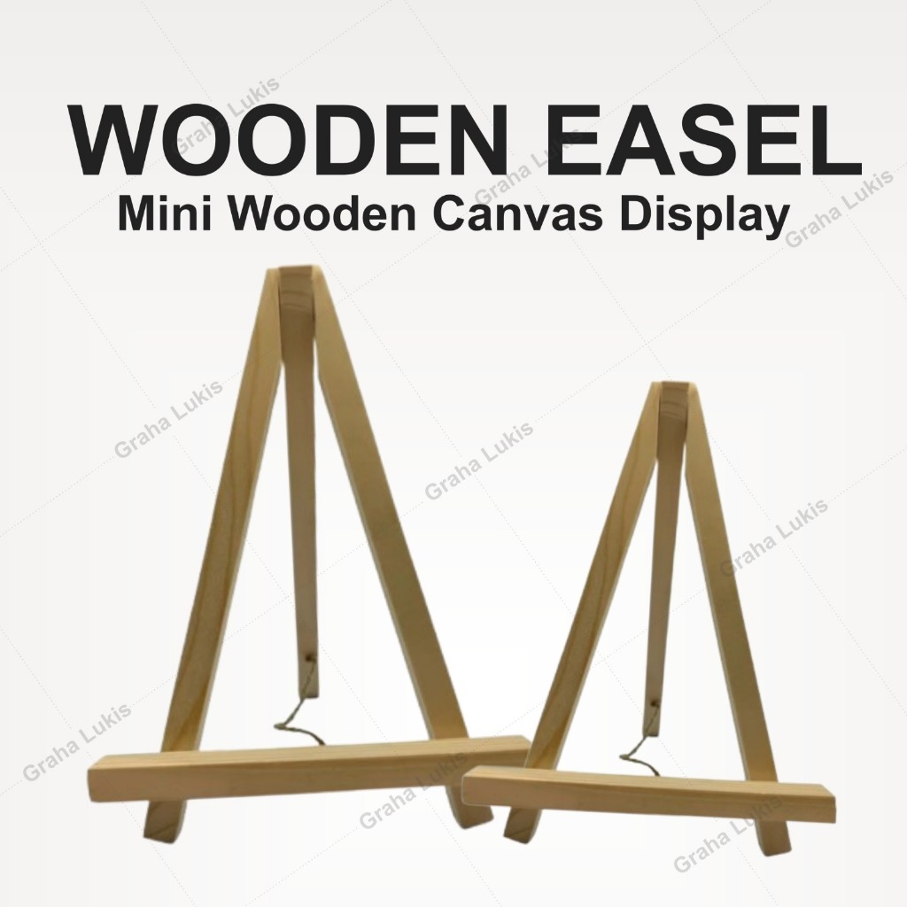 

Easel Kayu / Pajangan Kanvas Kayu Kecil