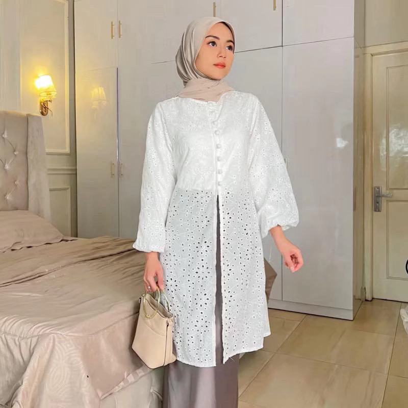 CHAKIRA LONG TUNIK / OUTHER LONG KATUN BORDIR