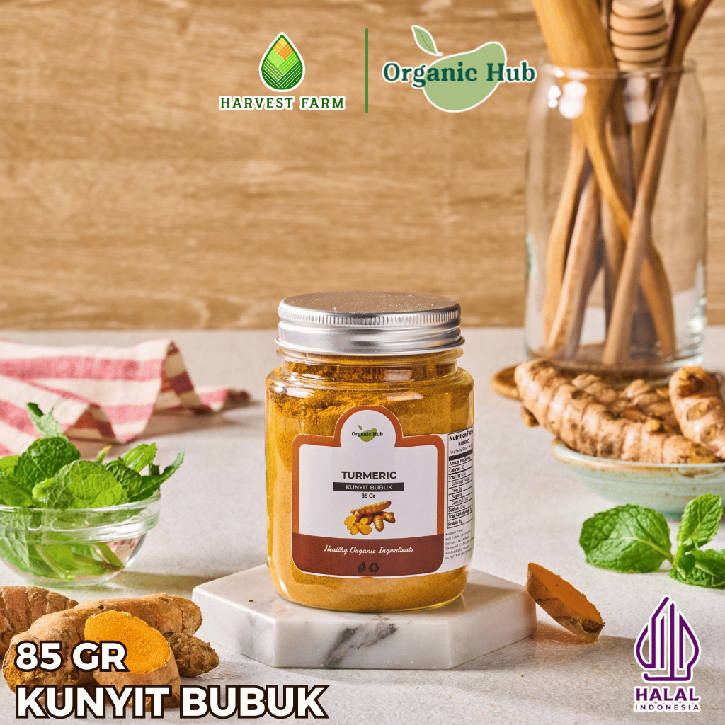 

Organic Hub Kunyit Bubuk Premium Quality Asli Herbal Tumerik Powder 100% Organik 85gr