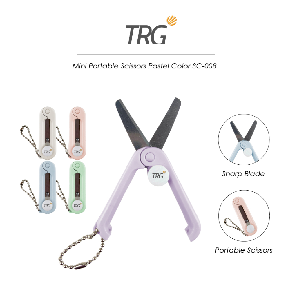 

TRG Gunting Mini Portable Scissors Pastel Color SC-008 - Pemotong Kertas Lipat Kecil Mudah Dibawa TRG