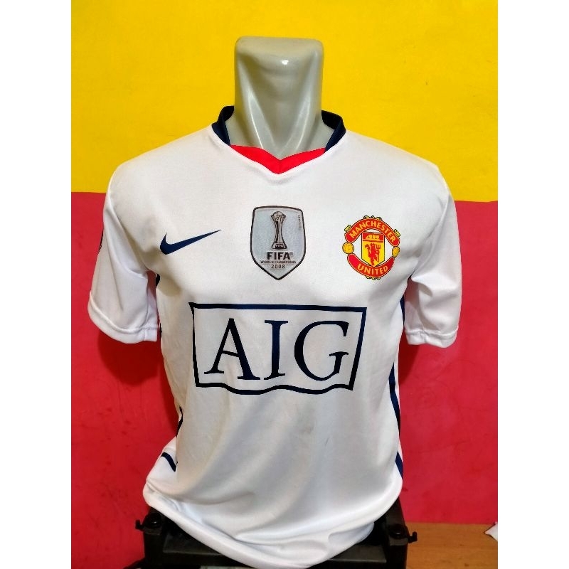 Jersey Manchester united Away Putih 2008/09 Full printing