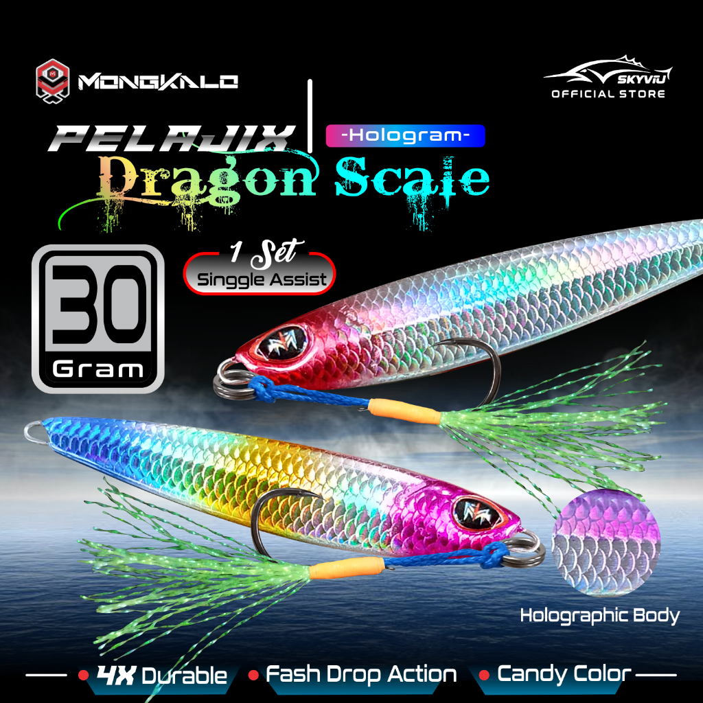 Umpan Metal Jig 30 Gram MONGKALO PELAJIX Single Assist Hook Metal Jig 30 Gram Metal Jig 30 Gram 30gr