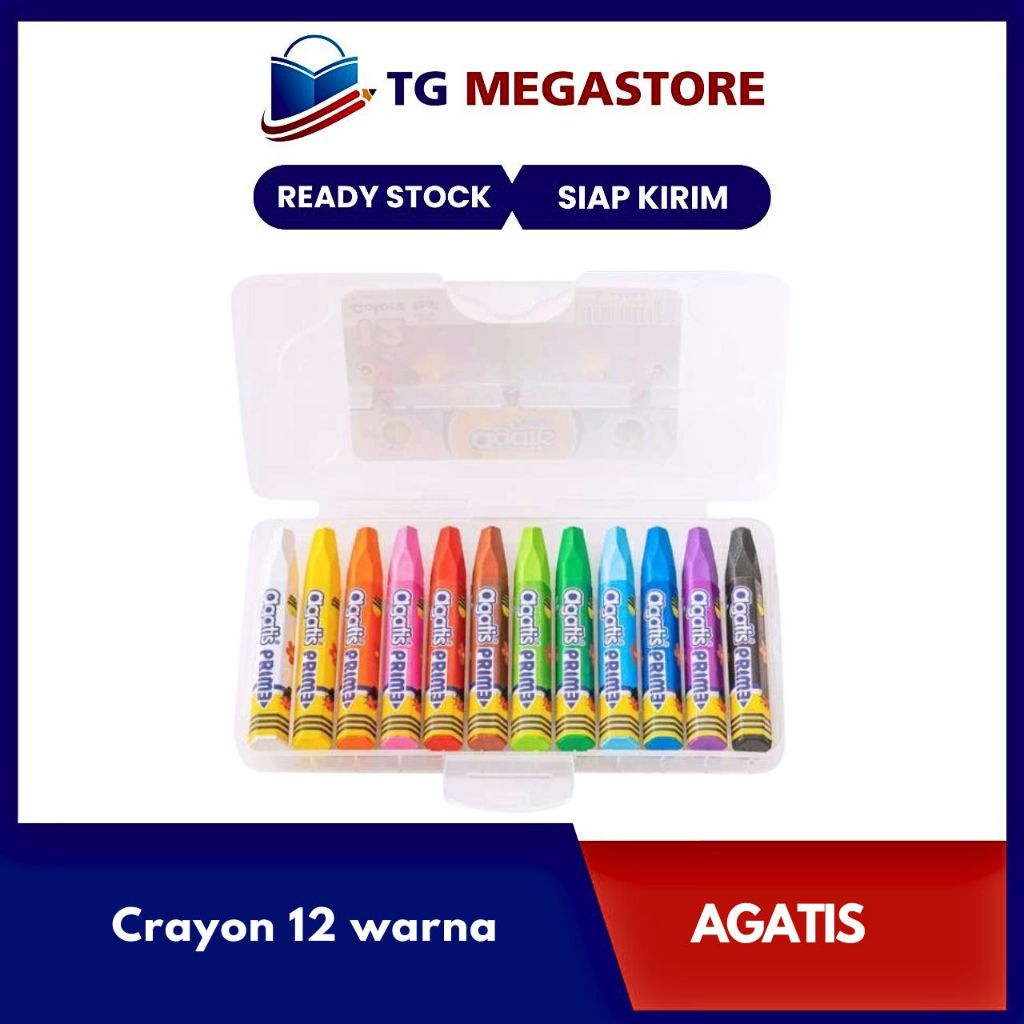

Crayon / krayon Agatis Prime 12 warna - POH-OP-1201