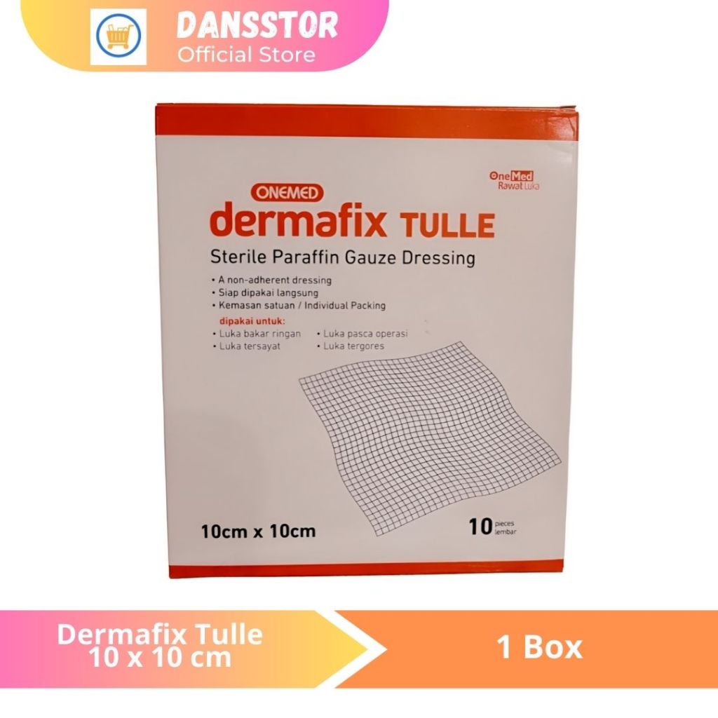 dermafix tulle 1box (10lembar ) kasa jaring steril luka