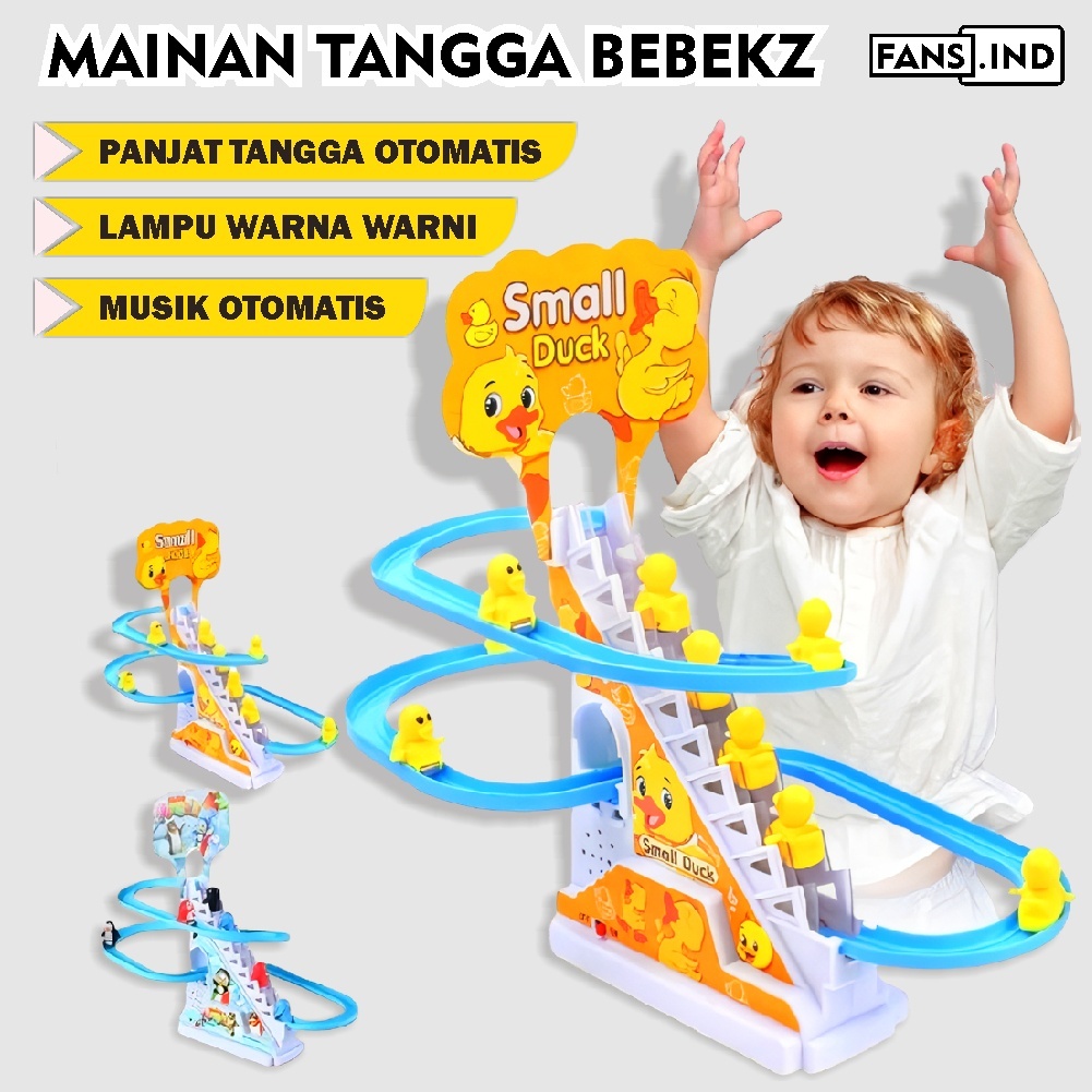 Mainan Anak Jolly Penguin Jolly Track Balap Naik Tangga Mainan Bebek Naik Tangga Mainan Anak Bebek