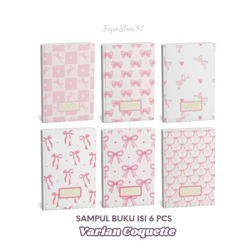 

{COQUETTE} SAMPUL BUKU COVER BOOK AESTHETIC estetik 6 PCS