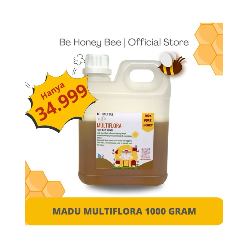 

Be Honey Bee Madu Multiflora Super 1Kg Murni cocok untuk STMJ anak DIET Detox