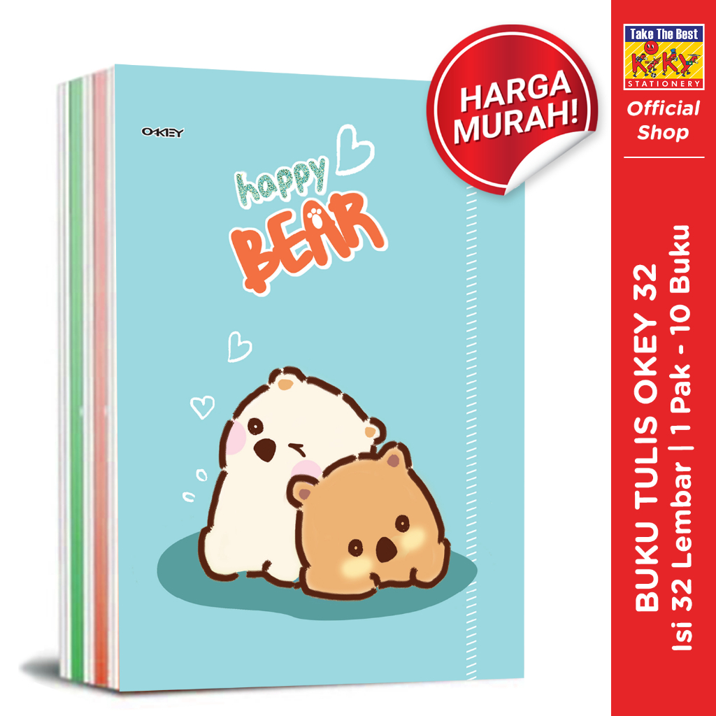 

PACK BUKU TULIS OKEY 32 LEMBAR ISI 10 BUKU
