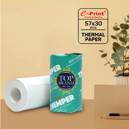 

eprint - Kertas Thermal Kasir 57x30 ECO / Paper Printer Themper - 1 Roll (Satuan)