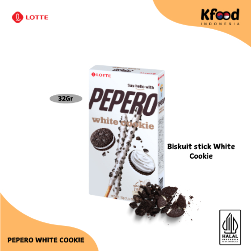 

[Special LIVE] Kfoodind - Lotte White Cookie Pepero 32gr Stick Coklat Putih Berbalut Coklat Cookies