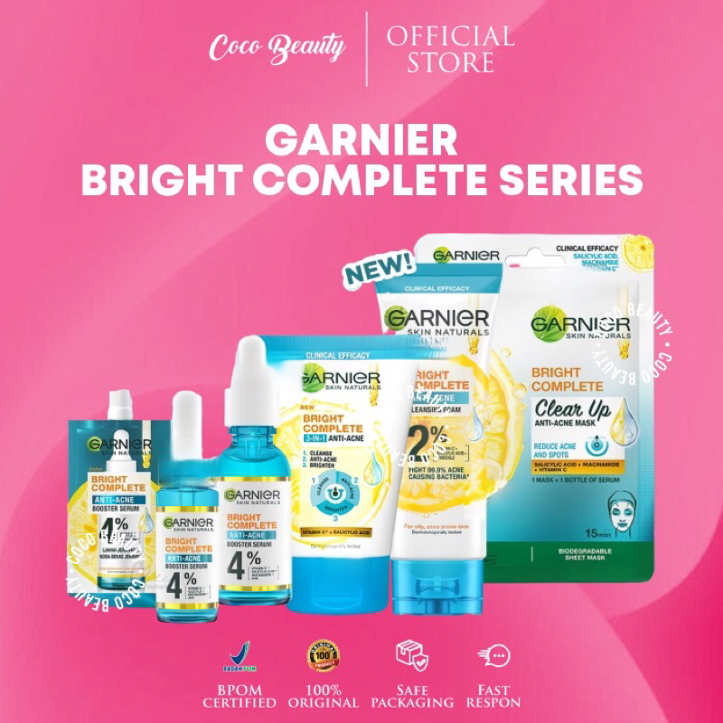 garnier bright complete anti acne series