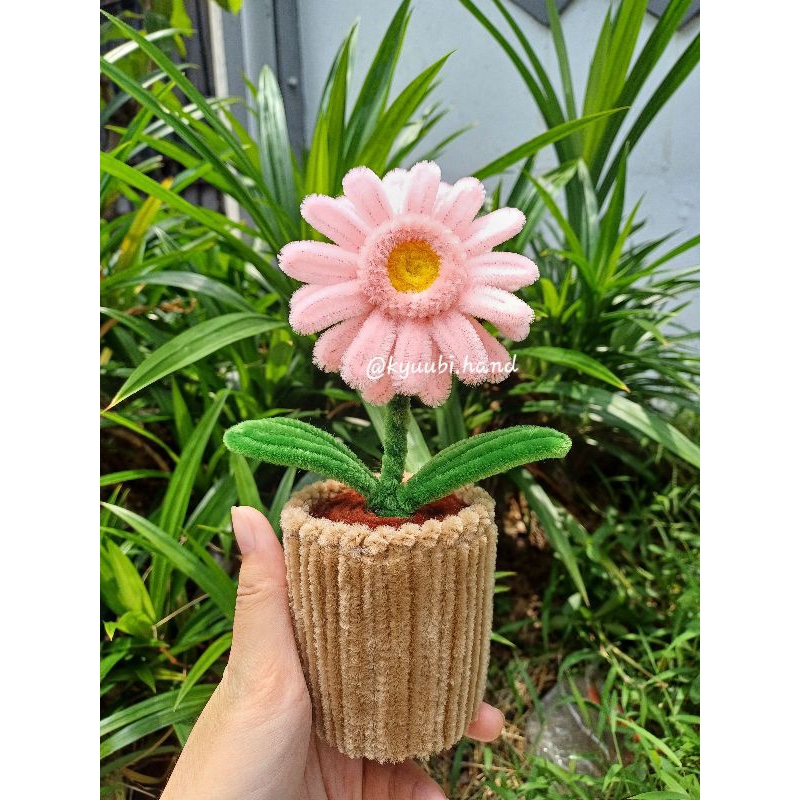 Pot Bunga Kawat Bulu | Pot Bunga | Hiasan Meja