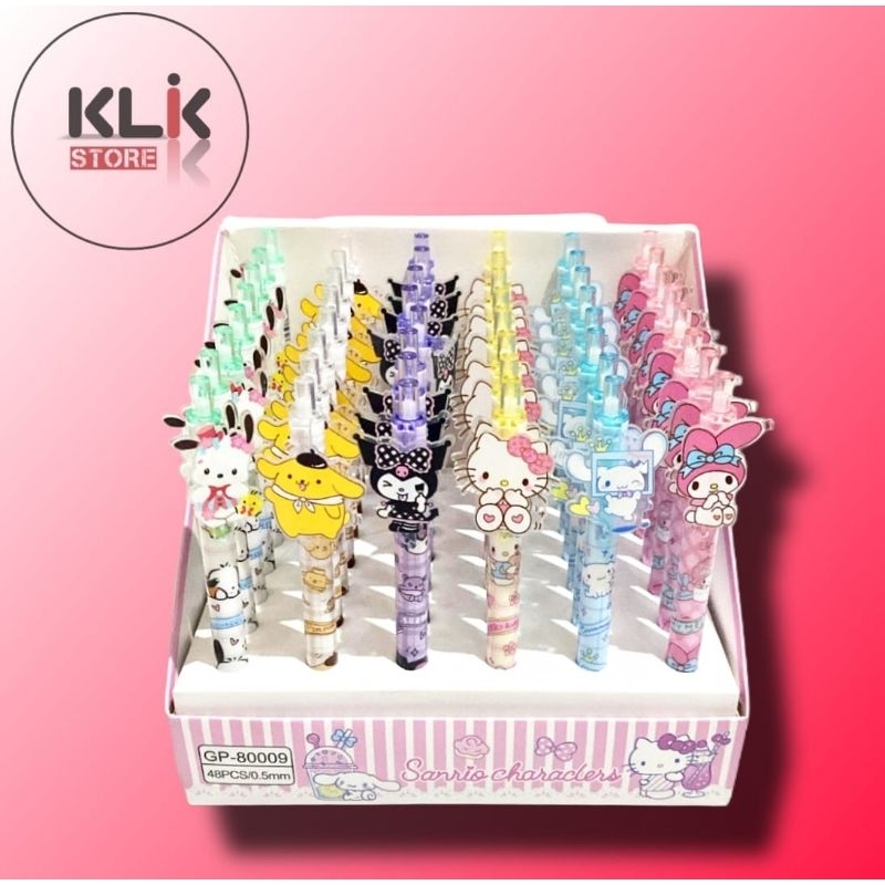 

Ballpoint Gel GP-80009 Karakter Sanrio / Pulpen Bolpen Pena / Phocacco Pom Pom Purin Kuromi Hello Kitty Cinnamoroll My Melody