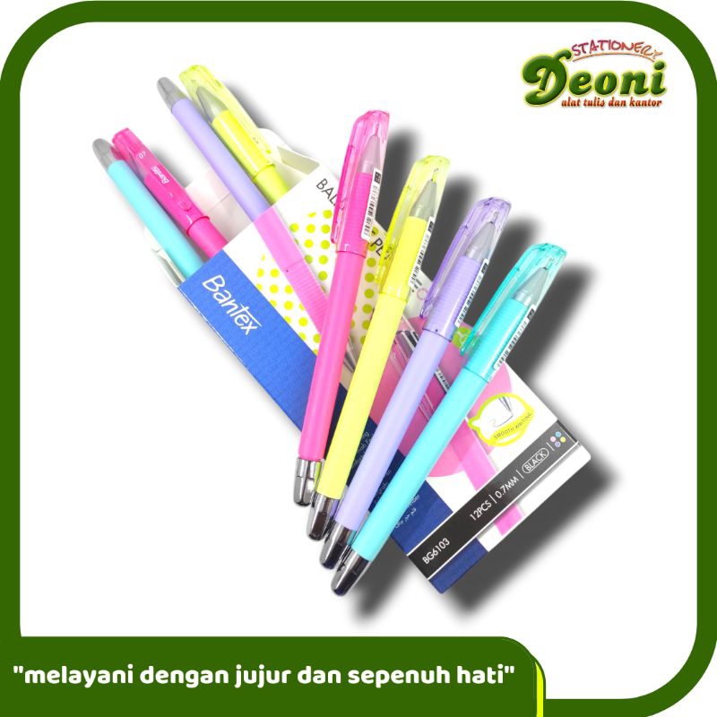 

BANTEX Gel Pen Pena Gel Ballpoint Pen Neomu 0.7mm Hitam BG6103
