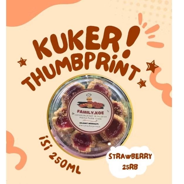 

Kue Kering Thumbprint Strawberry isi 250ml