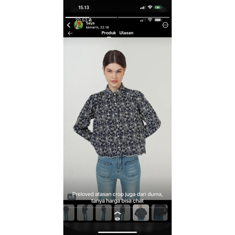 Preloved DUMA khaye shirt navy