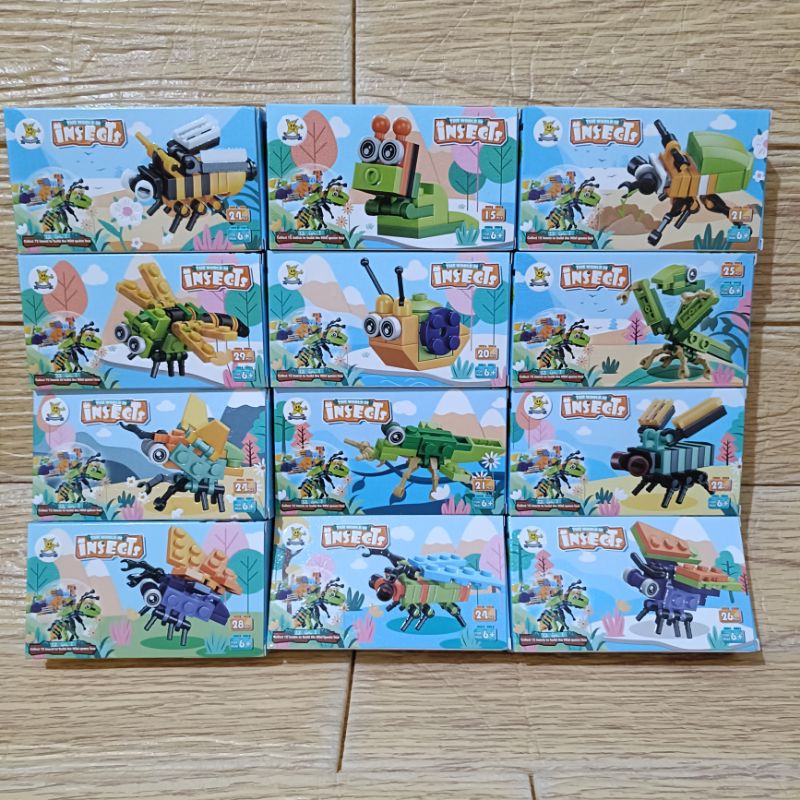 Brick animals The world of Insects 12in1 ME-11 brick serangga