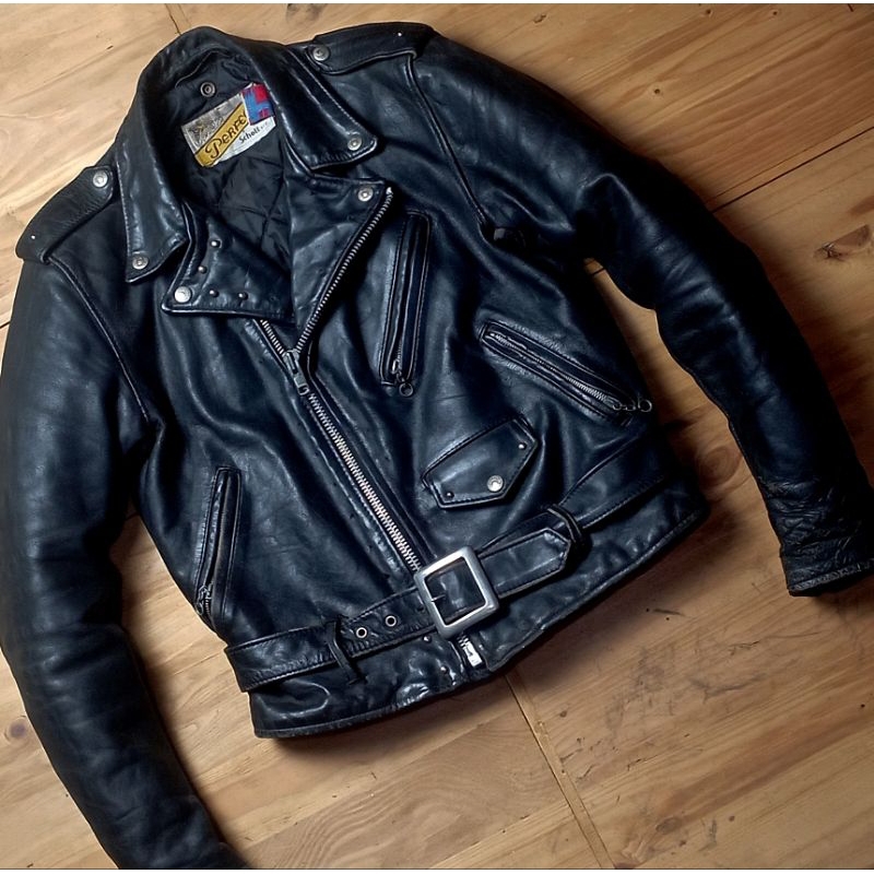 jaket kulit ramones schott perfecto size 36