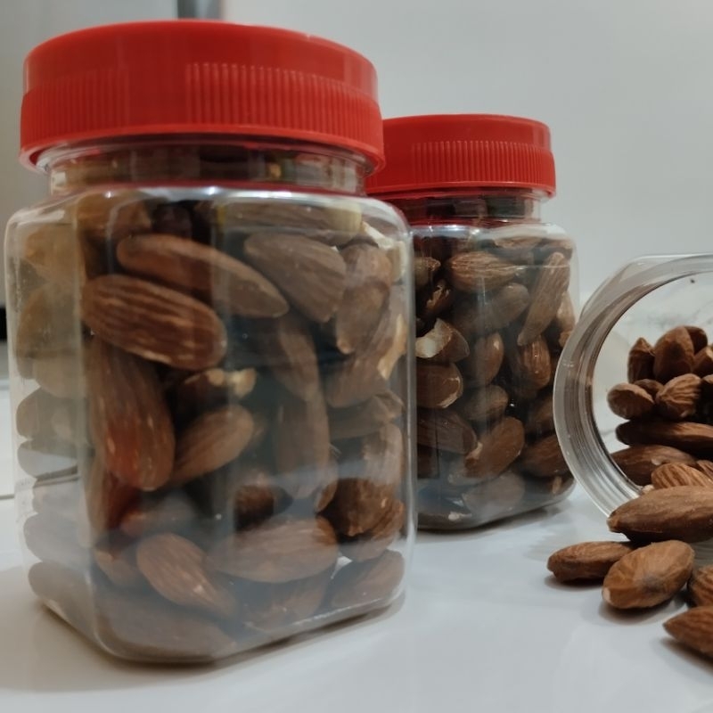 

kacang almond kupas kemasan toples 150ml