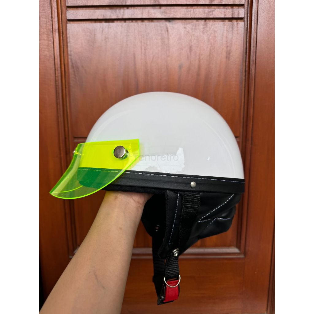 PROMO Helm Chip Putih Polos Vintage-Helm Chip Custom Reno24