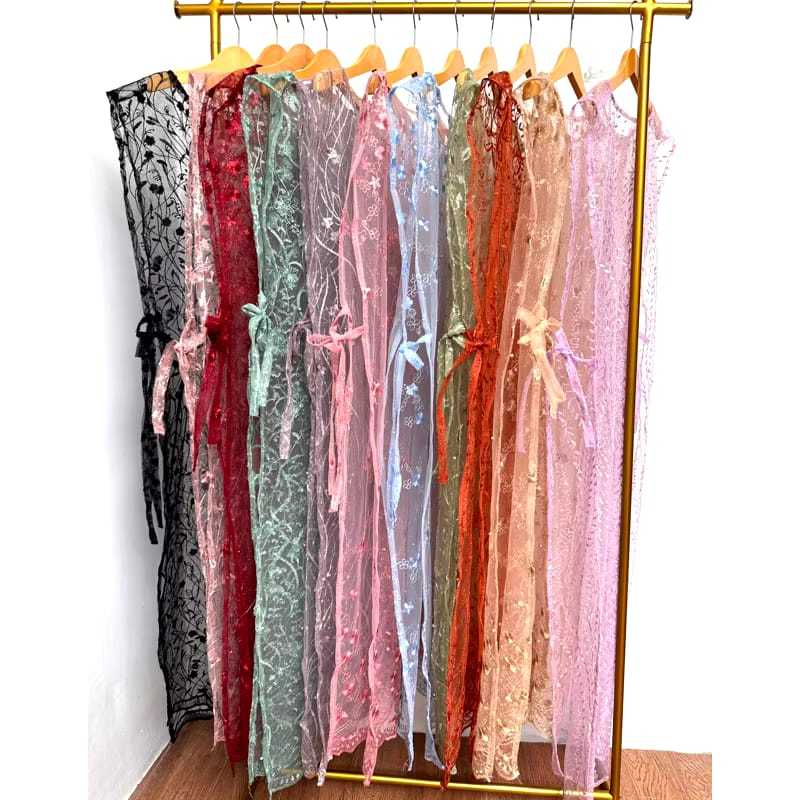 OUTER BROKAT LONG VEST TULLE VEST TILE BROKAT PANJANG MURAH