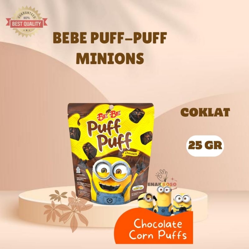 

Bebe Puff-Puff Minions Chocolate Corn Puff Snack 25 gr