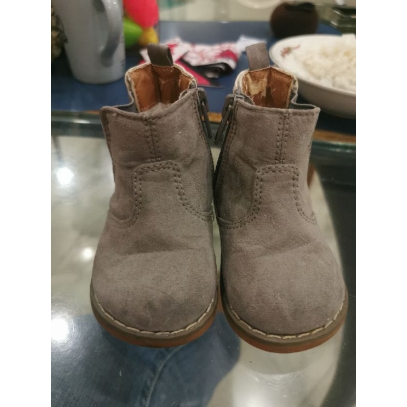 PRELOVED Baby Boots Grey Glitter H&M HnM original size 18-19