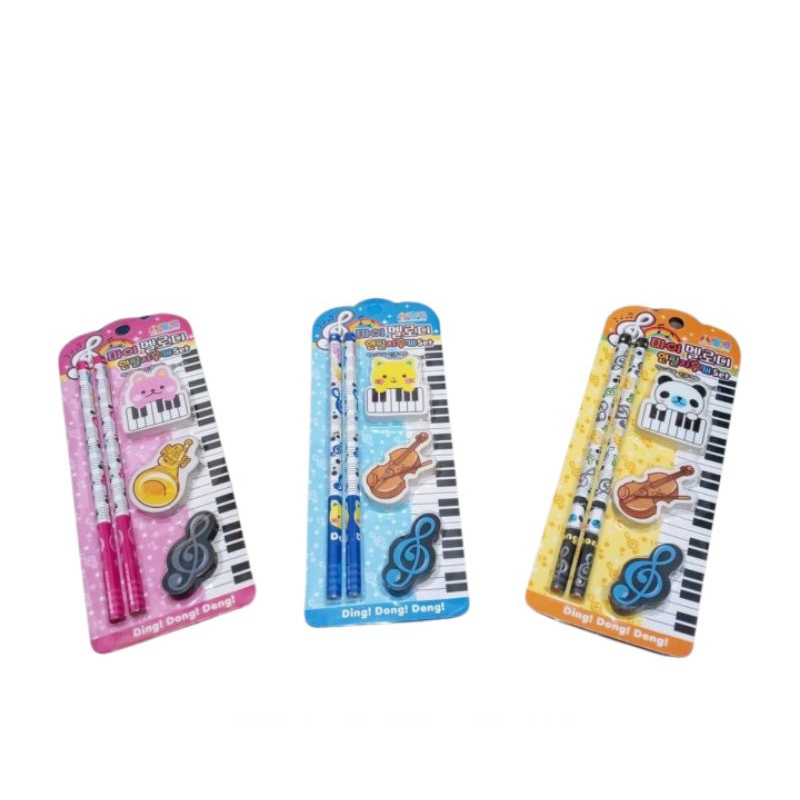 

set stationary motif musik dan alat musik