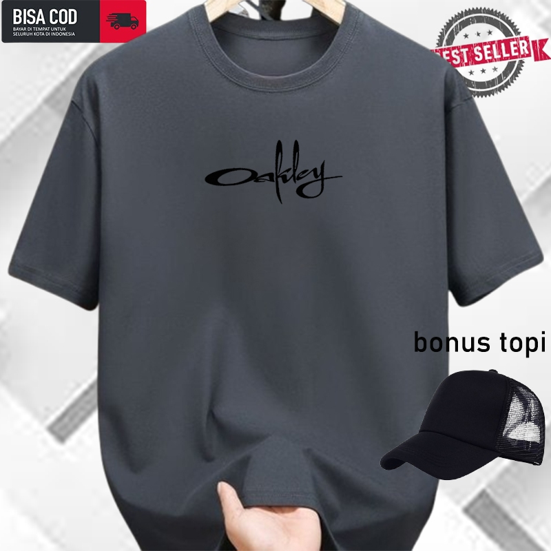 Bonus Topi... Kaos Distro Lengan Pendek 04kl3y Text Hitam / Kaos Premium / Kaos Terkeren / Baju Kaos