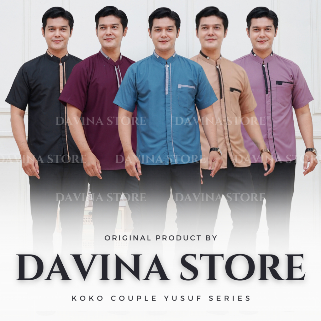 BAJU KOKO LENGAN PENDEK YUSUF SERIES FULL KANCING KOKO DEWASA