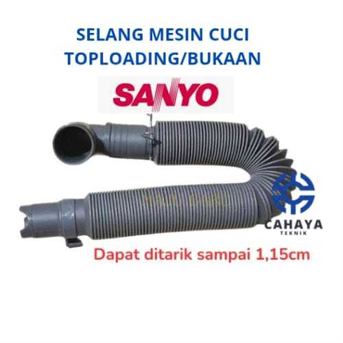 Selang pembuangan mesin cuci bukaan atas satu tabung aqua sanyo
