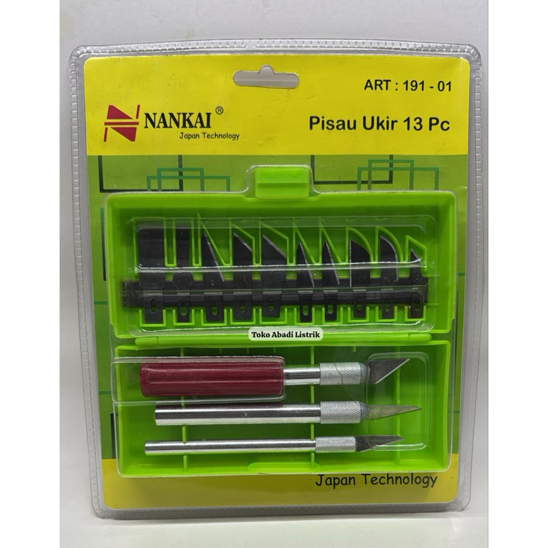 

Pisau Ukir Pahat Kayu set 13 pcs Hobby Knife Nankai ORIGINAL