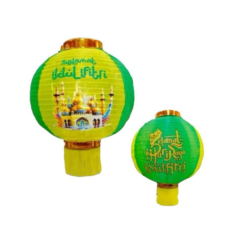 LAMPION KAIN LEBARAN / LAMPION IDUL FITRI BULAT / LAMPION KAIN BULAT / LAMPION OUTDOOR INDOOR IDUL F