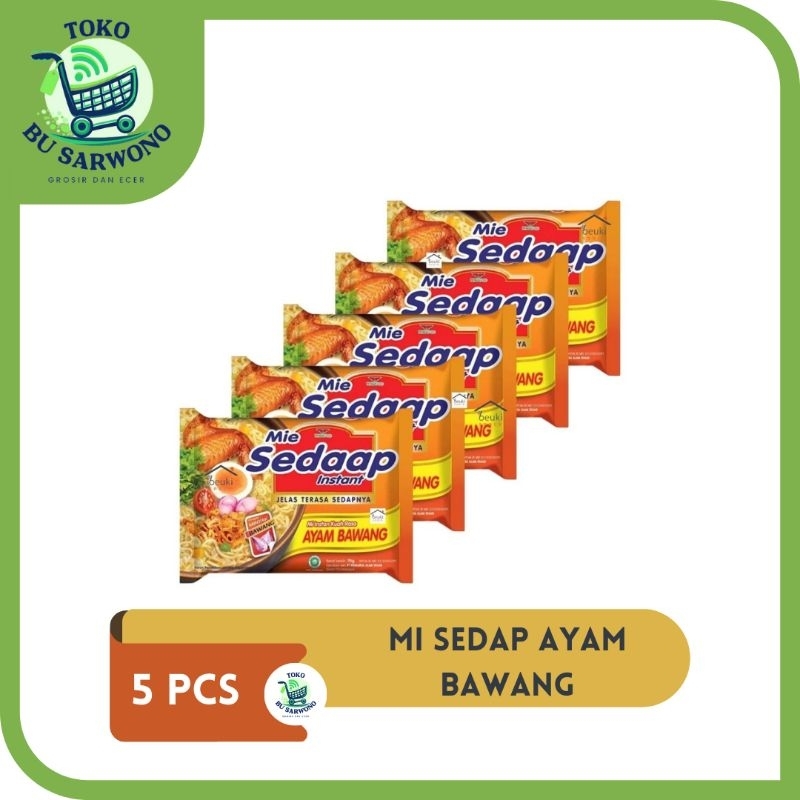 

SEDAAP AYAM BAWANG 70 GRAM ISI 5 PCS| MI INSTAN KUAH SEDAP