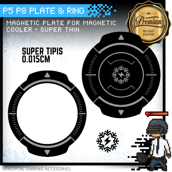 [IM] P8 P9 Magnetic Plate Ring Stiker Magnetik utk Kipas Pendingin HP Cooler Peltier Gaming Fan Func