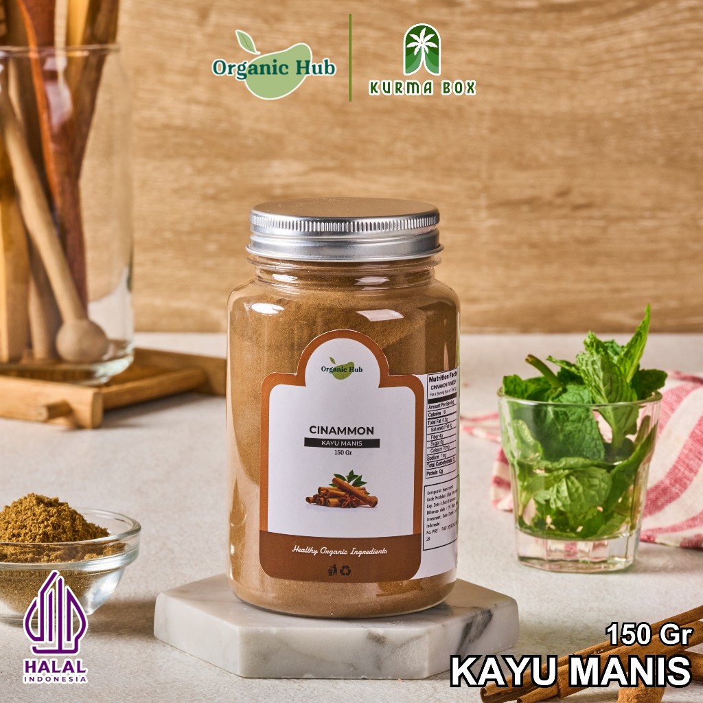 

Organic Hub Cinnamon Bubuk Bumbu Dapur Kayu Manis Murni Premium 150 gr